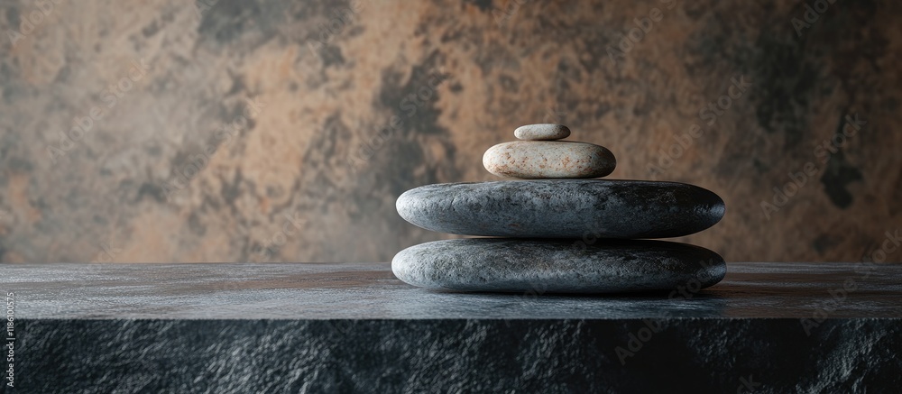 Aufkleber Natural stones featuring texture in the background podium composition. with copy space image. Place for adding text or design