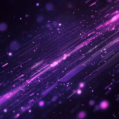 Obraz premium Vibrant purple and pink light trails create dynamic abstract patterns in a dark background