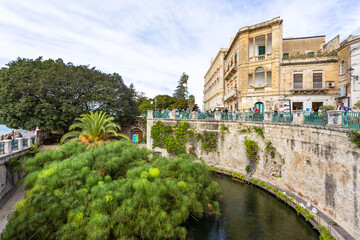 The Aretusa Fountain in Ortigia is also known as the Papyrus Fountain