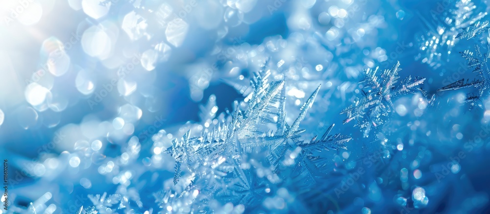 Aufkleber blue abstract background freshness concept nature s winter snow backdrop blurred beautiful natural i