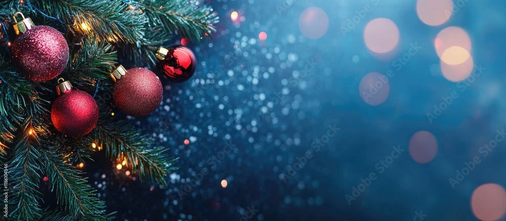 Poster Background for Christmas and New Year holidays. with copy space image. Place for adding text or design