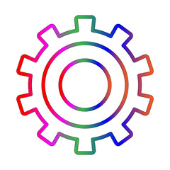 Settings line gradient icon