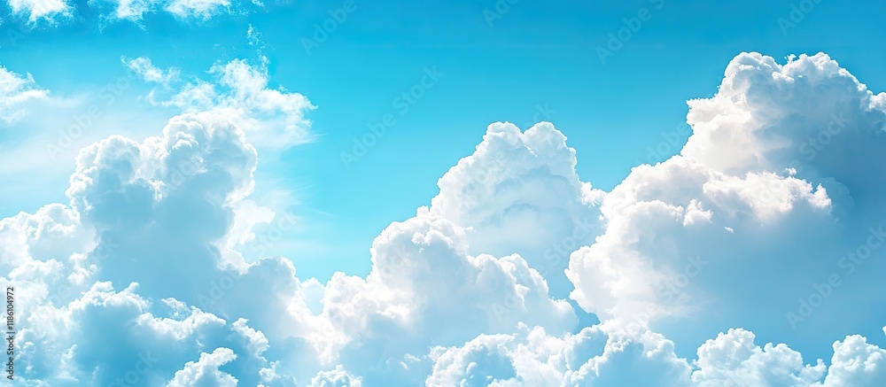 Aufkleber Full frame of clouds viewed from a low angle. with copy space image. Place for adding text or design
