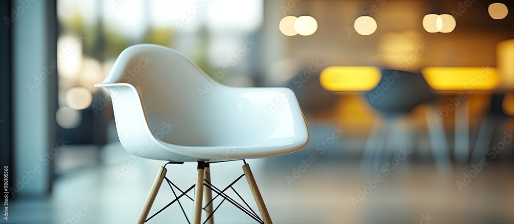 Aufkleber chair Background modern chair furniture blurred background abstract Defocused Bokeh. with copy space image. Place for adding text or design