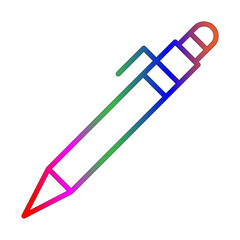 Pen line gradient icon