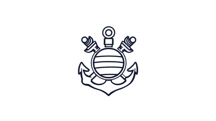 Obraz premium marine themed logo icon on white background. Generative AI