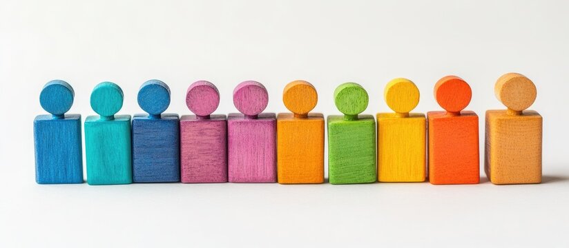 DEI diversity equality and inclusion symbol Concept terms DEI diversity equality and inclusion on blocks Attractive white background Business DEI diversity equality and inclusion theme Copyspace