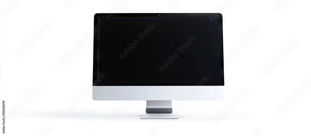 Poster Personal Computer Isolated Against a White Background. with copy space image. Place for adding text or design