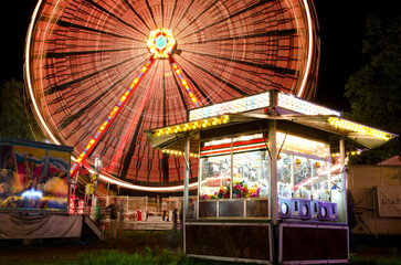 Amusement Park at Night in Switzerland.