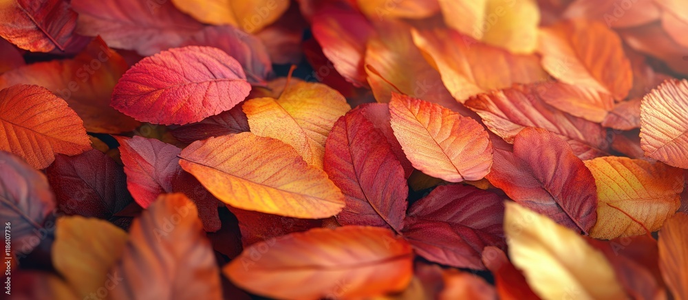 Wall mural vibrant autumn foliage. with copy space image. place for adding text or design