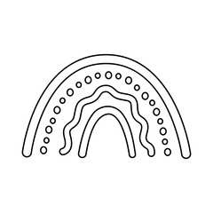 Rainbow icon vector. Bow illustration sign. Iris symbol or logo.