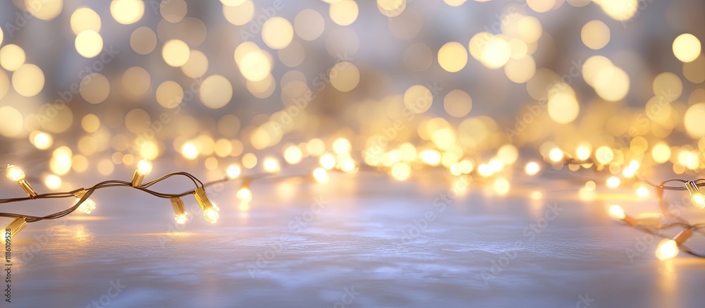Leinwandbilder fairy lights for celebration and bokeh. with copy space image. place for adding text or design