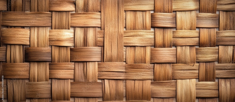 Aufkleber Bamboo weave wood texture pattern background created from handmade craft baskets. with copy space image. Place for adding text or design