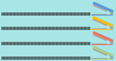 ホチキスのグラフィック素材イラスト