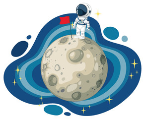 Astronaut Standing on the Moon