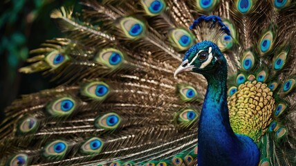 Obraz premium peacock with feathers generative ai