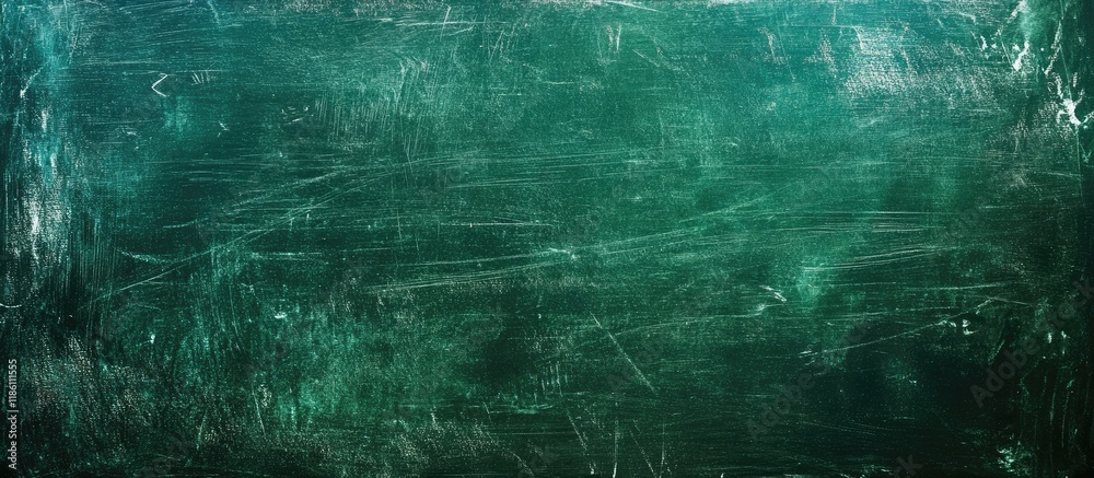 Poster abstract texture of chalk erased on a green blackboard or chalkboard background related to school ed
