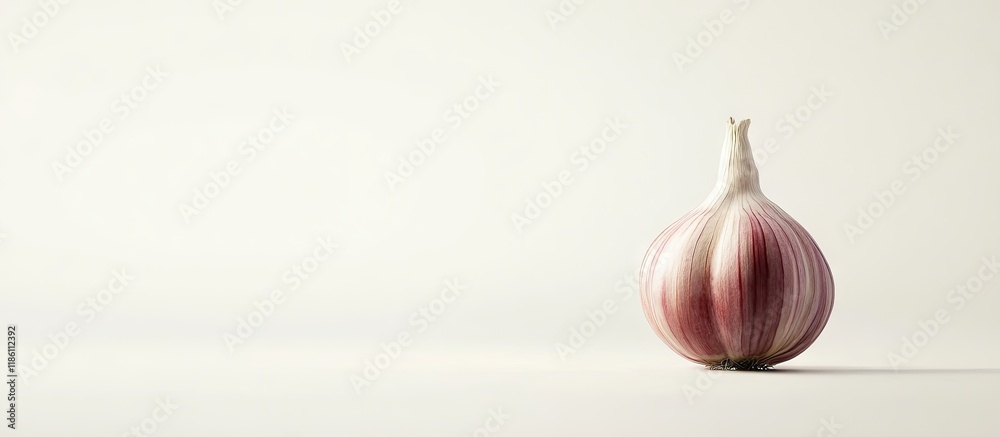 Fototapete garlic against a white background. with copy space image. Place for adding text or design