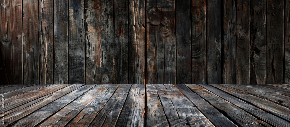 Poster wooden surface or backdrop. with copy space image. Place for adding text or design