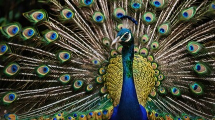 Obraz premium peacock with feathers generative ai