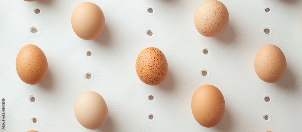 Poster eggs on a white backdrop. with copy space image. place for adding text or design