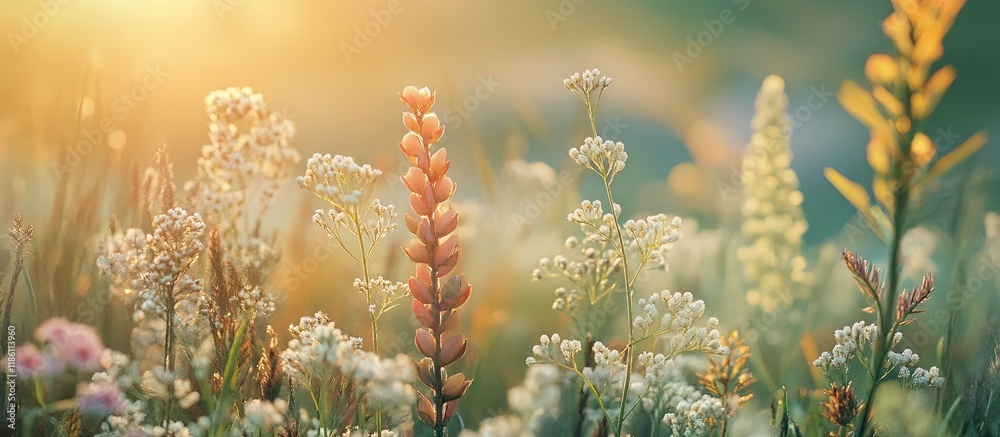 Poster plant life in the countryside. with copy space image. place for adding text or design