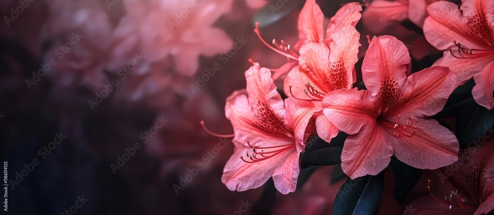 Poster azalea. with copy space image. place for adding text or design