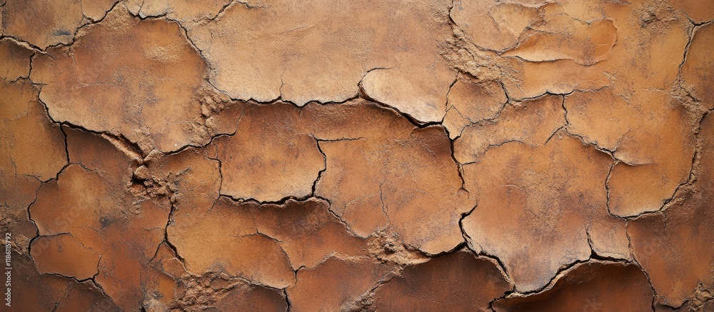 Aufkleber Texture and background The house s wall painted brown is marked with cracks. with copy space image. Place for adding text or design