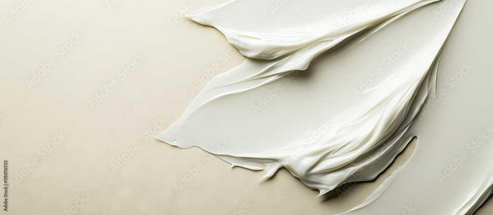 Poster Cosmetic cream texture for face and body Selective focus Nature. with copy space image. Place for adding text or design