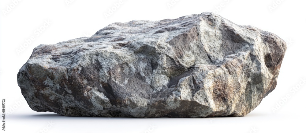 Aufkleber Large rock isolated on white It includes a clipping path. with copy space image. Place for adding text or design