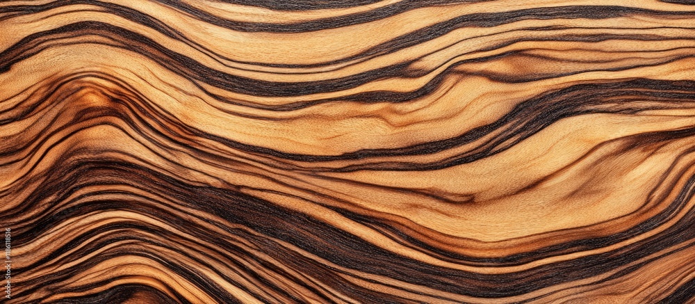 Leinwandbilder image natural veneer of zebrano. with copy space image. place for adding text or design