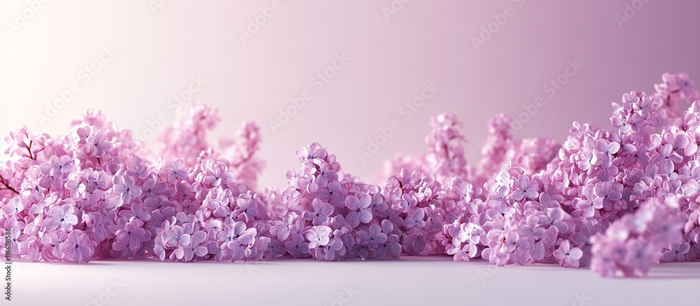 Leinwandbilder incredible spring arrangement of lilac flowers. with copy space image. place for adding text or desi