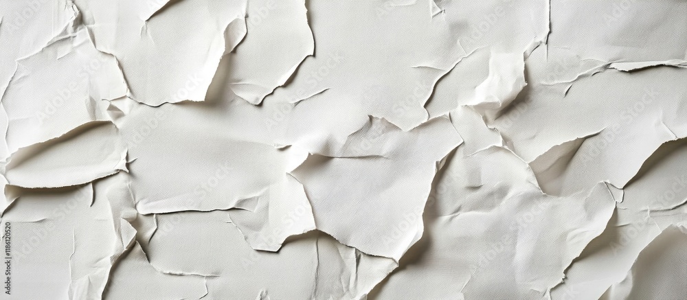 Poster Recycled white paper texture backdrop Retro wallpaper. with copy space image. Place for adding text or design