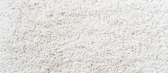 White carpet texture background from above Beige nylon carpet or mat design floor covering doormat wallpaper Soft polyester rug mockup with copyspace