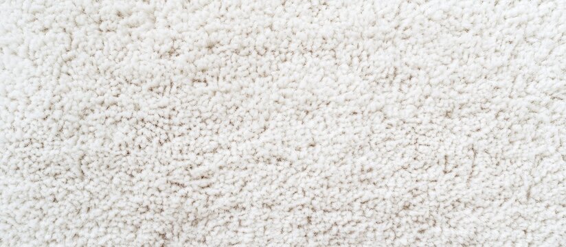 White carpet texture background from above Beige nylon carpet or mat design floor covering doormat wallpaper Soft polyester rug mockup with copyspace