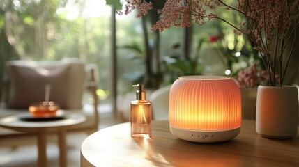 Elegant Home Fragrance Diffuser on a Wooden Table