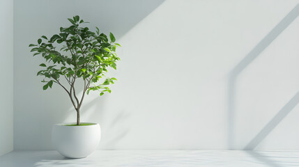 Fototapeta premium Plant pot with copy space 