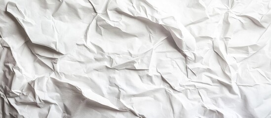Obraz premium Grunge textured background of wrinkled blank white paper. with copy space image. Place for adding text or design