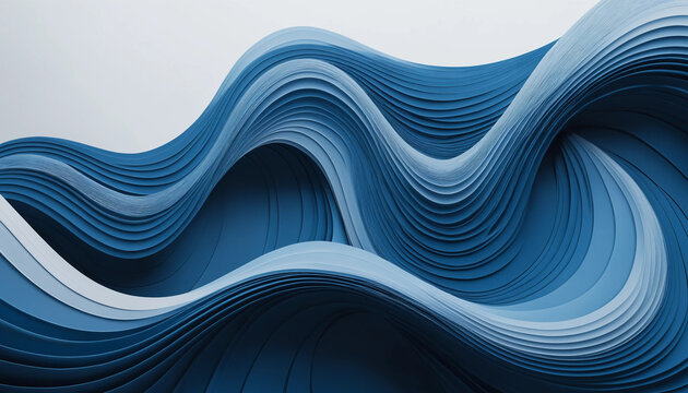 Composition abstraite de lignes organiques bleues fluides et dynamiques. Fond d'&eacute;cran.
