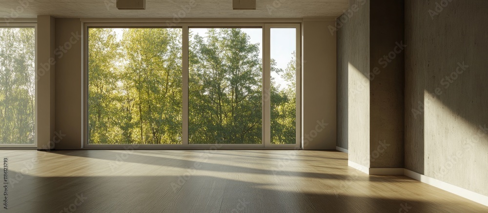 Aufkleber vacant unfurnished apartment interior. with copy space image. place for adding text or design