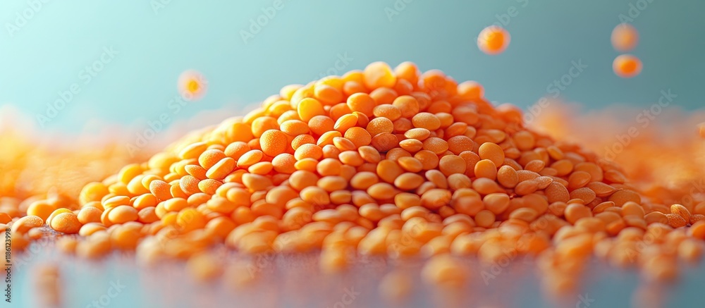 Fototapete red orange lentil. with copy space image. place for adding text or design