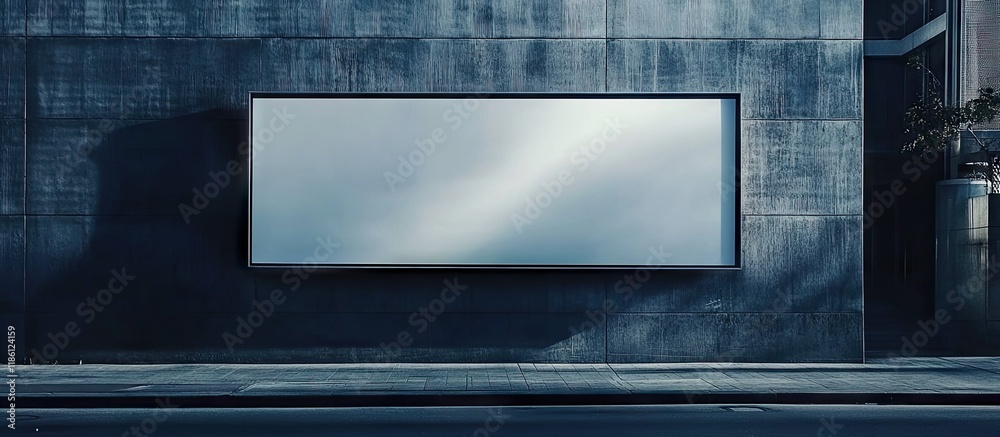 Poster Large empty billboard on a street wall banners allowing space for your own text. with copy space image. Place for adding text or design