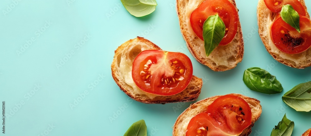 Aufkleber Crostini. with copy space image. Place for adding text or design