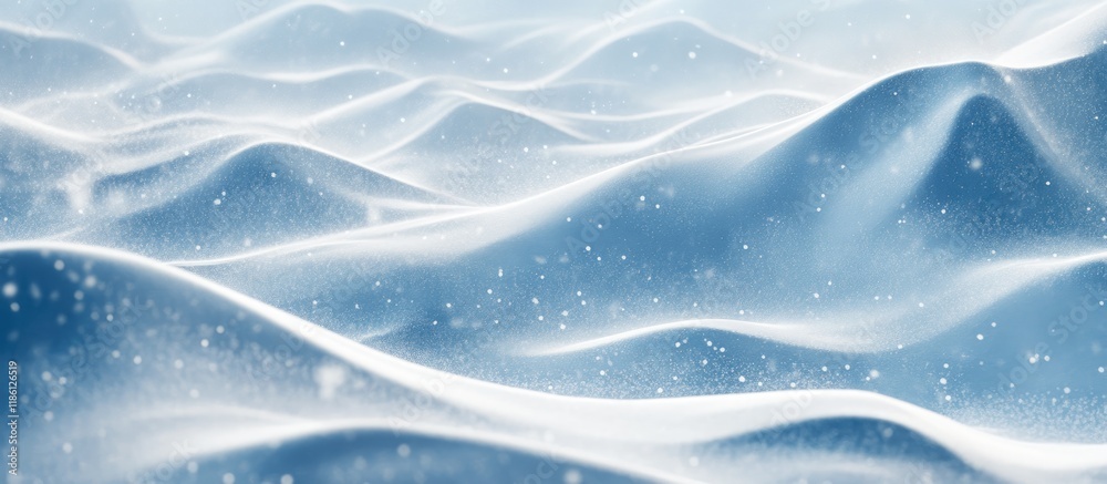 Fototapete blank textured snow background featuring formations created by the wind. with copy space image. plac