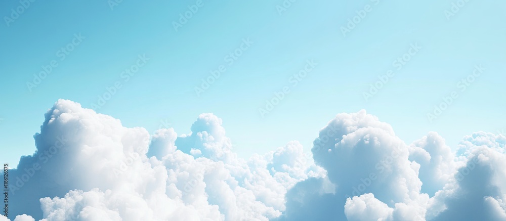 Leinwandbilder white clouds in a blue sky. with copy space image. place for adding text or design