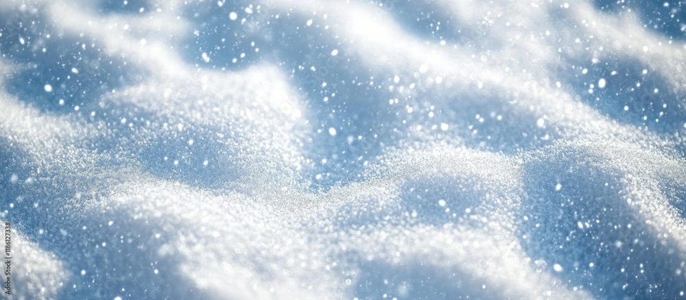 Aufkleber High angle perspective of snow texture background. with copy space image. Place for adding text or design