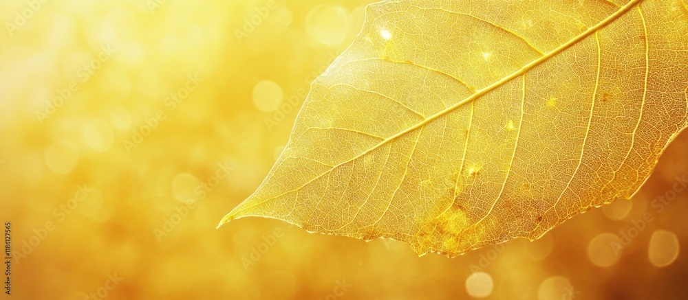 Canvas Prints abstract yellow leaf vein with a blurry appearance. with copy space image. place for adding text or 