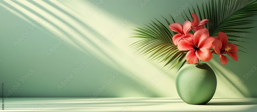 Aufkleber Background and still life floral composition. with copy space image. Place for adding text or design