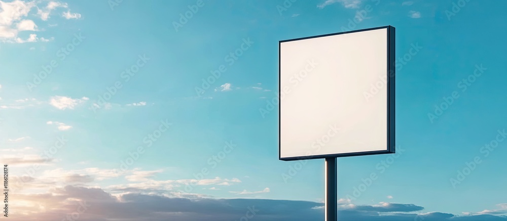 Aufkleber Vertical empty billboard placeholder information banner template space for mockup design. with copy space image. Place for adding text or design