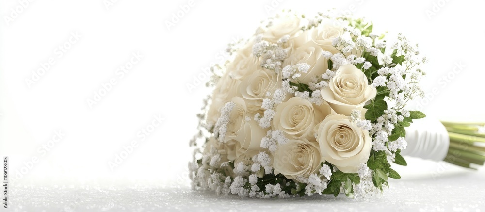 Poster Bridal bouquet. with copy space image. Place for adding text or design